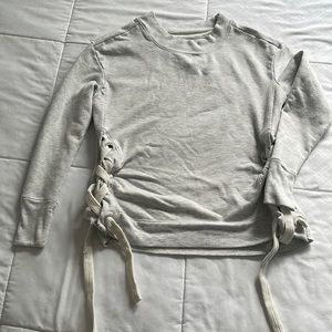 Absolutely Fit laced up sweatshirt